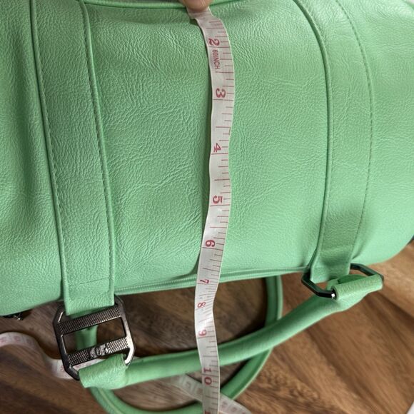 *VTG* FOX RACING Speedy Style Mint Green Handbag Zip Double Handle Purse - Picture 10 of 11
